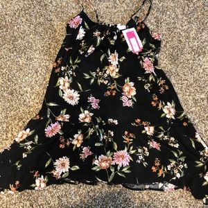 Black and floral summer dress